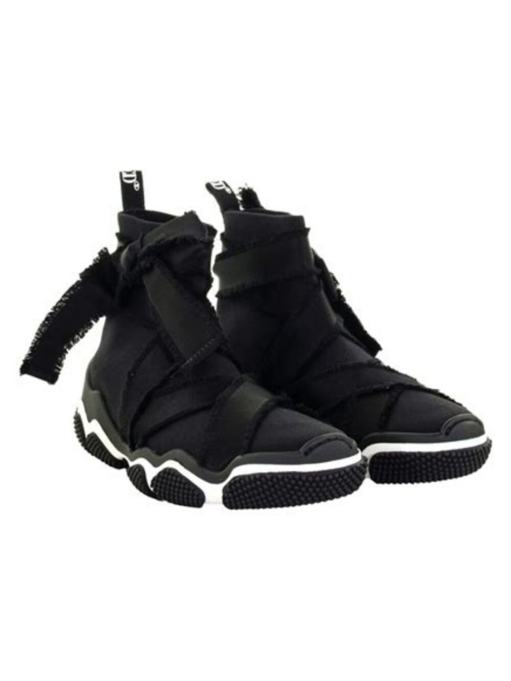 NIB Red Valentino Glam Run Knit High Top Sneakers Black EU 38 US 8